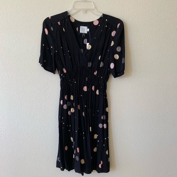 NWT HTF ANTHRO Felicity Polka Dot Dress size 4 - Picture 3 of 6